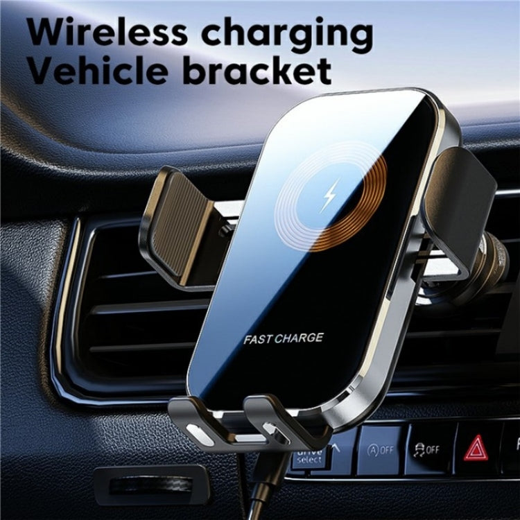 X12 Car Air Vent Touch Sensing Wireless Phone Charger Holder(Silver) - Wireless Charging Pads by buy2fix | Online Shopping UK | buy2fix