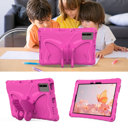 For Samsung Galaxy Tab S9 FE X510 Butterfly Bracket EVA Shockproof Tablet Case(Rose Red) - Galaxy Tab S9 FE by buy2fix | Online Shopping UK | buy2fix