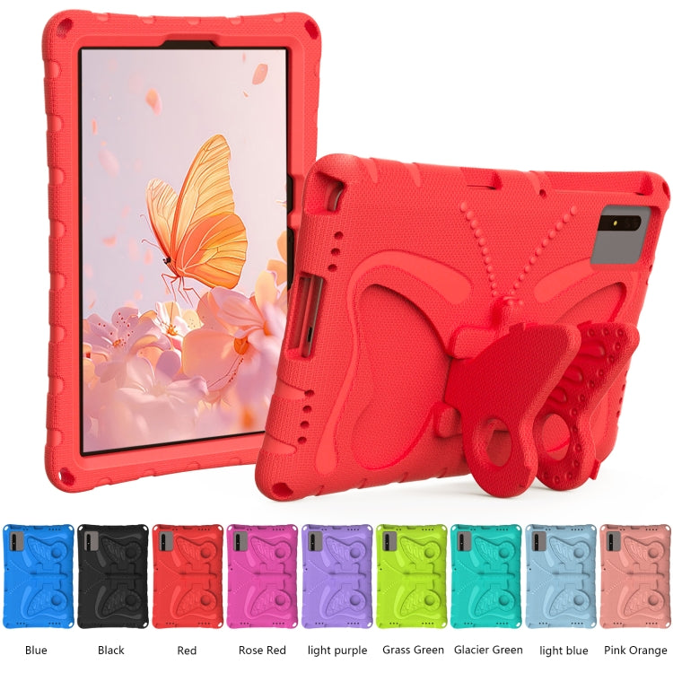 For Samsung Galaxy Tab S9 11 X710 Butterfly Bracket EVA Shockproof Tablet Case(Red) - Other Galaxy Tab PC by buy2fix | Online Shopping UK | buy2fix