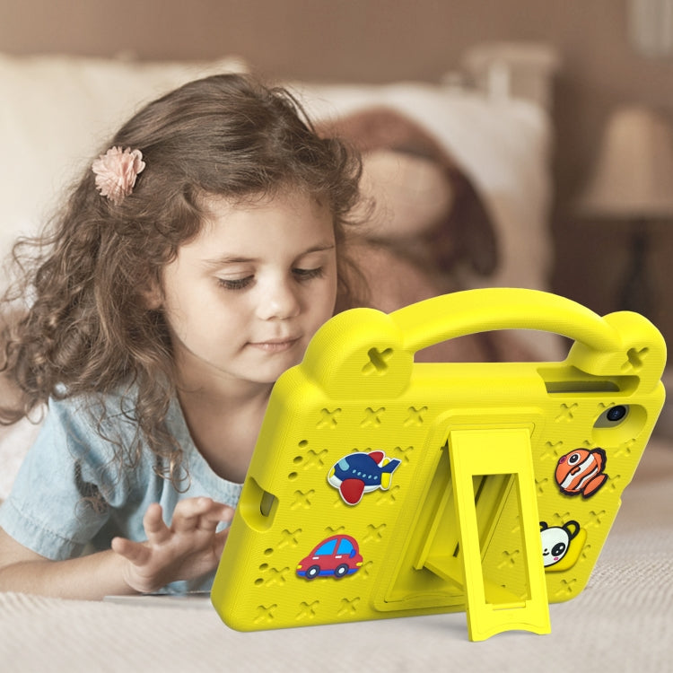 For Walmart Onn 7.0 Gen4 2024 Handle Kickstand Children EVA Shockproof Tablet Case(Yellow) - Others by buy2fix | Online Shopping UK | buy2fix