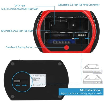 575D USB Hard Disk Holder Laptop Mobile Hard Disk Box 2.5 / 3.5inch SATA IDE HDD Base, Plug:US Plug - HDD Enclosure by buy2fix | Online Shopping UK | buy2fix