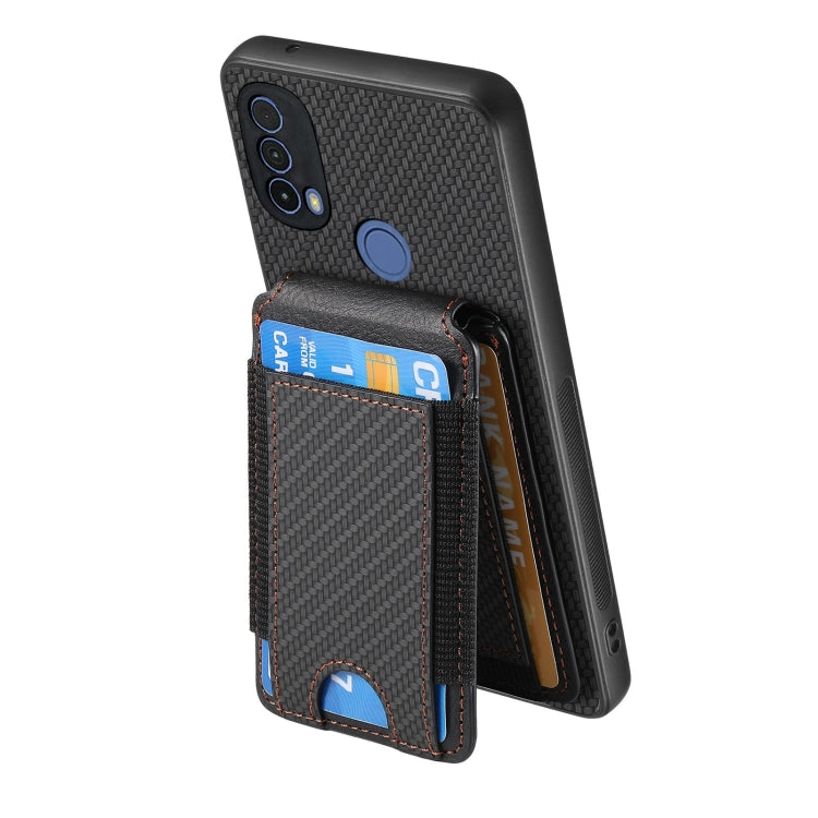 For Motorola Moto G 5G 2024 4G Carbon Fiber Vertical Flip Wallet Stand Phone Case(Black) - Motorola Cases by buy2fix | Online Shopping UK | buy2fix