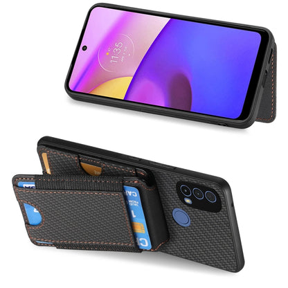 For Motorola Moto G Play 2024  5G Carbon Fiber Vertical Flip Wallet Stand Phone Case(Black) - Motorola Cases by buy2fix | Online Shopping UK | buy2fix