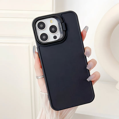 For iPhone 16 Pro Lens Frame Holder Shockproof Phone Case(Black) - iPhone 16 Pro Cases by buy2fix | Online Shopping UK | buy2fix