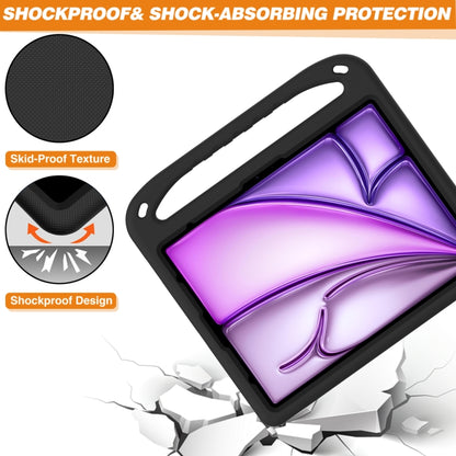 For iPad Air 13 2024 Handle EVA Shockproof Tablet Case with Holder(Black) - iPad Air 13 2024 Cases by buy2fix | Online Shopping UK | buy2fix