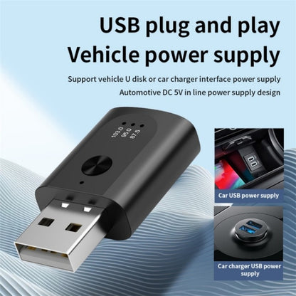 M08 USB Bluetooth 5.3 Adapter Hands-Free Call Car Wireless Audio Receiver - Bluetooth Car Kits by buy2fix | Online Shopping UK | buy2fix