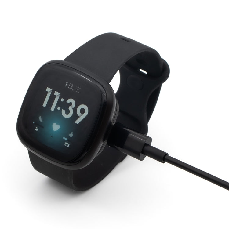 For Fitbit Sense 2 Portable Detachable USB-C / Type-C Interface Smart Watch Magnetic Charger(Black) - Charger by buy2fix | Online Shopping UK | buy2fix