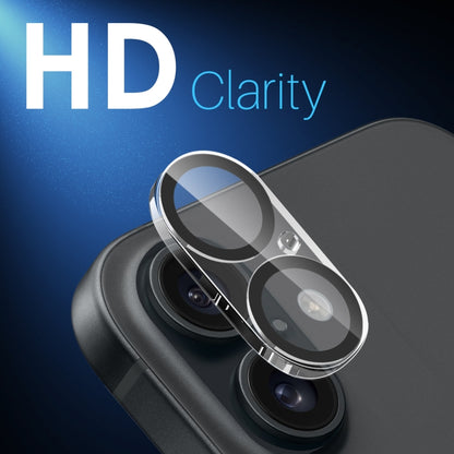 For iPhone 16 / 16 Plus NORTHJO Camera Lens Protector 3D Night Shot Tempered Glass Film(Black) - iPhone 16 Plus Tempered Glass by NORTHJO | Online Shopping UK | buy2fix