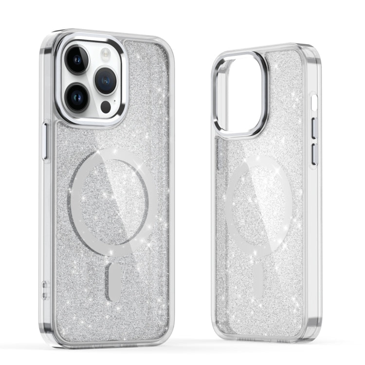 For iPhone 13 Pro Max Glitter MagSafe Shockproof Phone Case(Grey) - iPhone 13 Pro Max Cases by buy2fix | Online Shopping UK | buy2fix