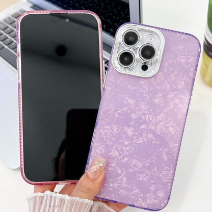 For iPhone 16 Pro Max Plating Glitter Texture TPU Phone Case with Lens Film(Purple Wrinkles) - iPhone 16 Pro Max Cases by buy2fix | Online Shopping UK | buy2fix