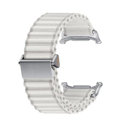 For Apple Watch Ultra 49mm Off Road Magnetic Buckle Braided Nylon Watch Band(White) - Watch Bands by buy2fix | Online Shopping UK | buy2fix