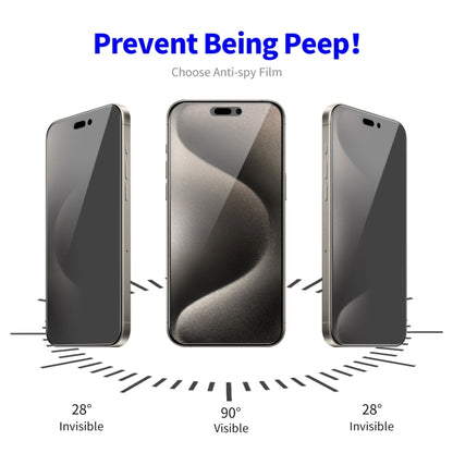 For iPhone 15 Pro Max ENKAY Hat-Prince 28 Degree Anti-peeping Privacy Tempered Glass Film - iPhone 15 Pro Max Tempered Glass by ENKAY | Online Shopping UK | buy2fix