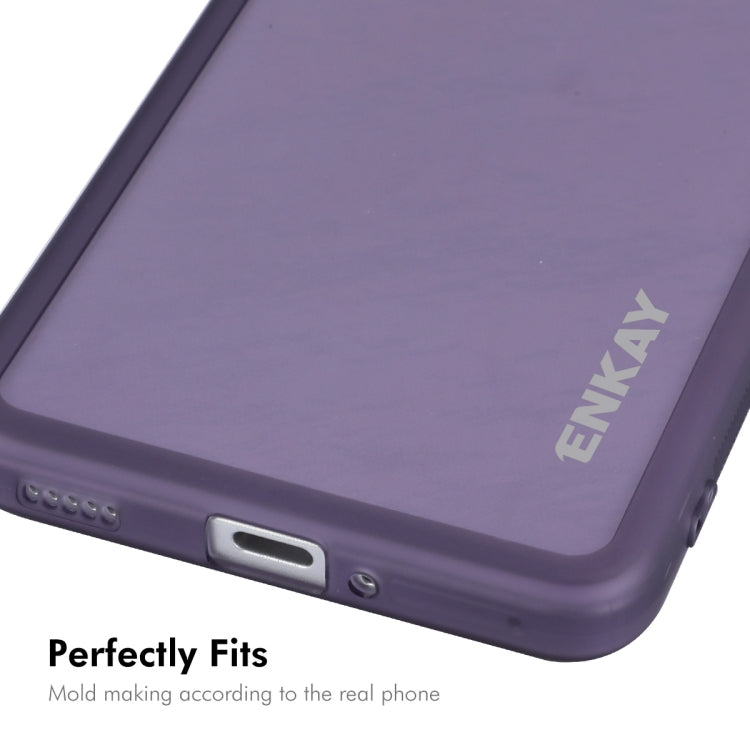 For Redmi K70 Ultra ENKAY Hat-Prince Translucent Matte TPU Phone Case with Lens Film(Blue) - Xiaomi Cases by ENKAY | Online Shopping UK | buy2fix