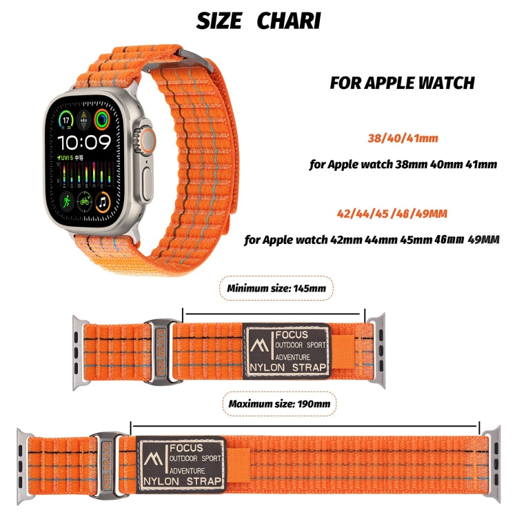 For Apple Watch Ultra 2 49mm Two Sections Nylon Hook and Loop Fastener Watch Band(Sakura Pink) - Watch Bands by buy2fix | Online Shopping UK | buy2fix