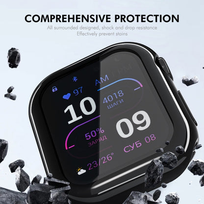 For Apple Watch Series 10 46mm ENKAY Hat-Prince Electroplated Soft TPU Case with Screen Film(Black) - Watch Cases by ENKAY | Online Shopping UK | buy2fix