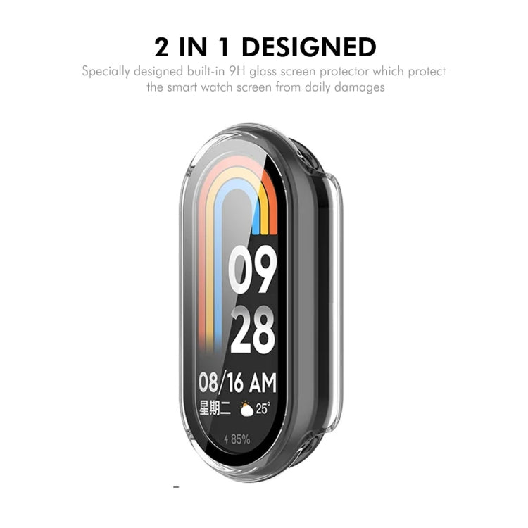 For Xiaomi Smart Band 9 / 9 NFC ENKAY Hat-Prince PC Frame Watch Protective Case with Tempered Film(Transparent) - Watch Cases by ENKAY | Online Shopping UK | buy2fix