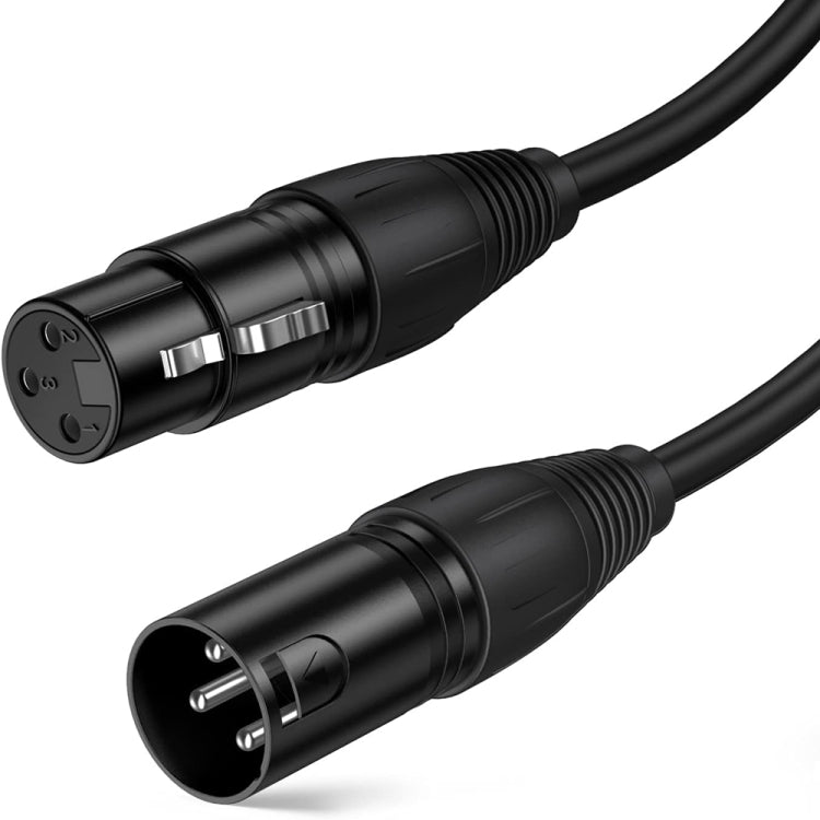 2m XLR Microphone Cable, 4.95 FT XLR Male to XLR Female Balanced 3 Pin Mic Cables, Black - Microphone Audio Cable & Connector by buy2fix | Online Shopping UK | buy2fix