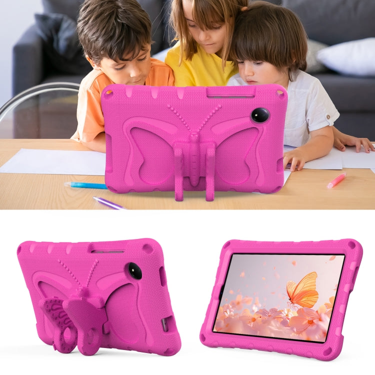 For Xiaomi Redmi Pad SE 8.7 2024 Butterfly Bracket EVA Shockproof Tablet Case(Rose Red) - More Tablet Cases by buy2fix | Online Shopping UK | buy2fix