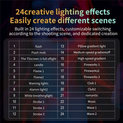 C60R 60W RGB Stage Lamp Professional Video Photography COB Fill Light With 8 Batteries, Plug:UK Plug - Selfie Light by buy2fix | Online Shopping UK | buy2fix