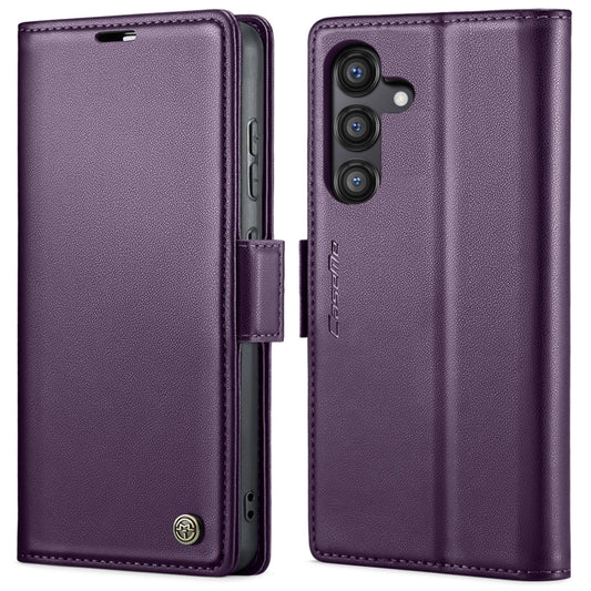 For Samsung Galaxy S24 FE 5G CaseMe 023 Butterfly Buckle Litchi Texture RFID Anti-theft Leather Phone Case(Purple) - Galaxy S24 FE 5G Cases by CaseMe | Online Shopping UK | buy2fix