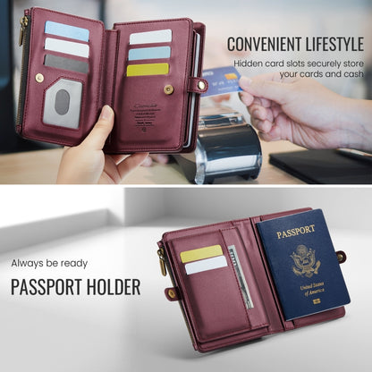 CaseMe-Me60 Multi-functional Anti-theft Swipe Passport Wallet(Red) -  by CaseMe | Online Shopping UK | buy2fix