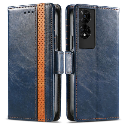 For TCL 50 5G CaseNeo Splicing Dual Magnetic Buckle Leather Phone Case(Blue) - More Brand by CaseNeo | Online Shopping UK | buy2fix