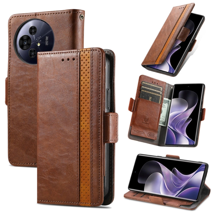 For TCL 50 Pro NxtPaper CaseNeo Splicing Dual Magnetic Buckle Leather Phone Case(Brown) - More Brand by CaseNeo | Online Shopping UK | buy2fix