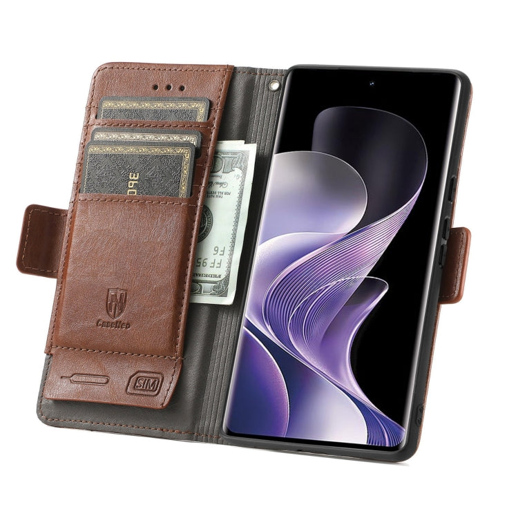 For TCL 50 Pro NxtPaper CaseNeo Splicing Dual Magnetic Buckle Leather Phone Case(Brown) - More Brand by CaseNeo | Online Shopping UK | buy2fix