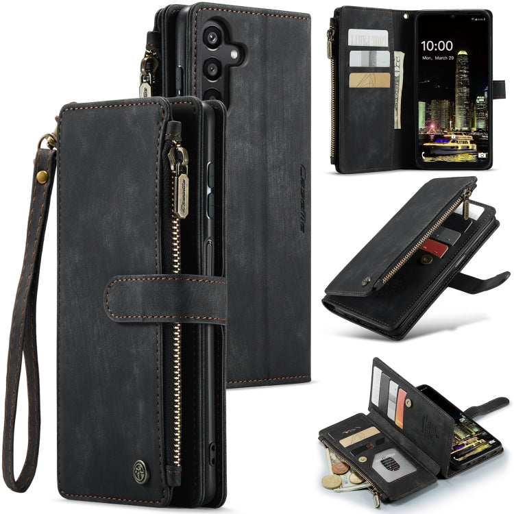 For Samsung Galaxy A16 5G CaseMe C30 Card Slots Zipper Wallet Leather Phone Case(Black) - Galaxy Phone Cases by CaseMe | Online Shopping UK | buy2fix