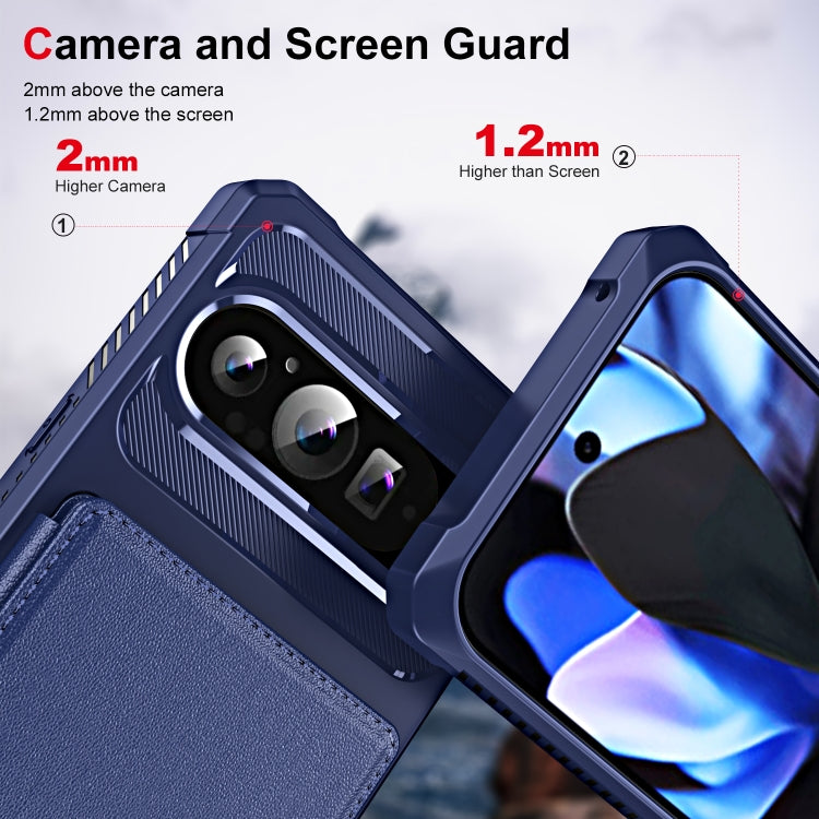 For Google Pixel 9 Pro XL ENKAY Hat-Prince Card Slot Wallet TPU Back Leather Phone Case with Lens Film(Black) - Google Cases by ENKAY | Online Shopping UK | buy2fix