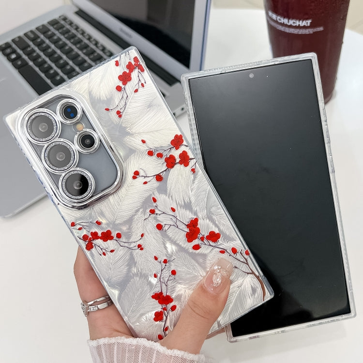 For Samsung Galaxy S25 Ultra 5G Electroplating Flower Texture TPU Phone Case(Little Wildflower SH3) - Galaxy S25 Ultra 5G Cases by buy2fix | Online Shopping UK | buy2fix