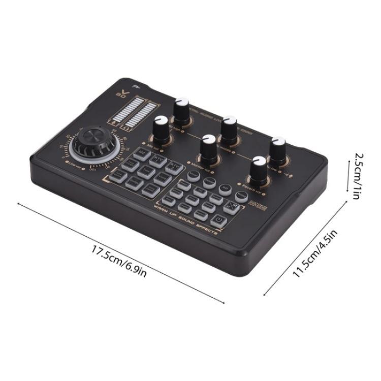 V80 For Mobile Phone Computer Portable Live Streaming Karaoke Sound Card Mixer - Live Sound Effects Processors by buy2fix | Online Shopping UK | buy2fix