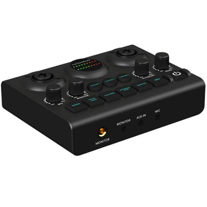 F10 48V Live Streaming Sound Card Audio Mixer Phantom Power Mixer - Live Sound Effects Processors by buy2fix | Online Shopping UK | buy2fix