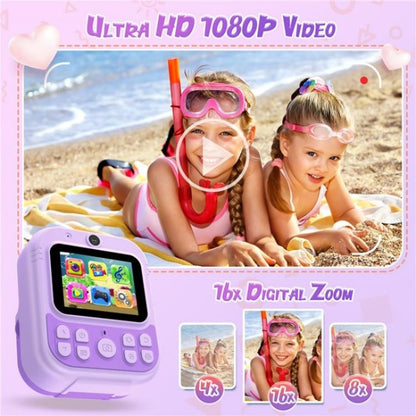 E8 2.4 Inch Screen Photo Printing Video Recorder Multifunctional Kids Dual Lens Camera(Blue) - Children Cameras by buy2fix | Online Shopping UK | buy2fix