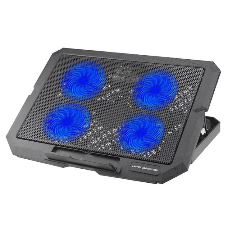 X4 4 Fan 7-Speed Control Noiseless Height Adjustable Stand Laptop Cooling Pad - Cooling Pads by buy2fix | Online Shopping UK | buy2fix