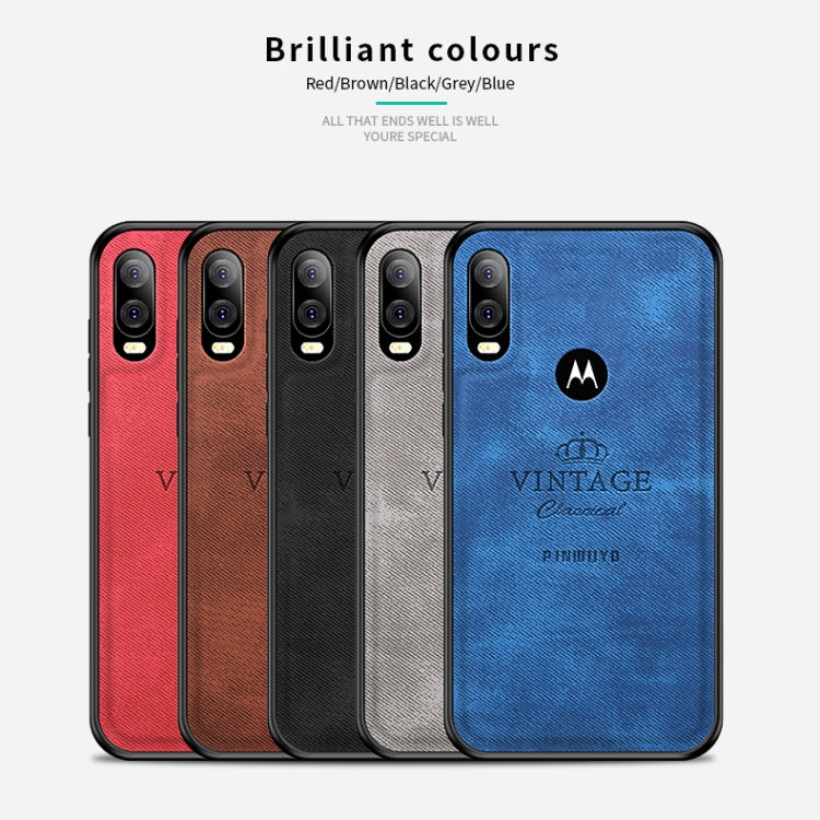 PINWUYO Shockproof Waterproof Full Coverage PC + TPU + Skin Protective Case for Motorola Moto P40 / P50 / One Vision(Red) - Motorola Cases by PINWUYO | Online Shopping UK | buy2fix