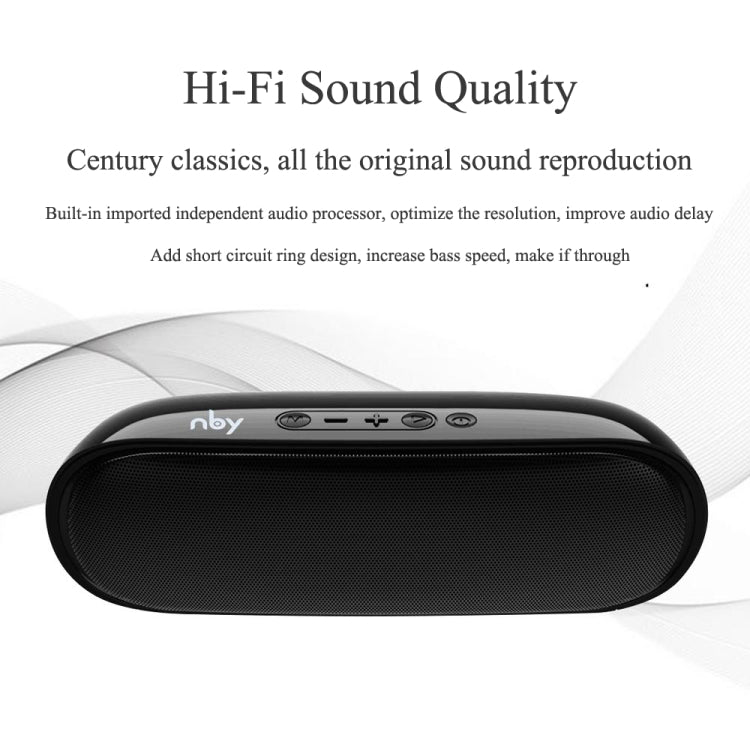 NBY 4070 Portable Bluetooth Speaker 3D Stereo Sound Surround Speakers, Support FM, TF, AUX, U-disk(White) - Desktop Speaker by NBY | Online Shopping UK | buy2fix