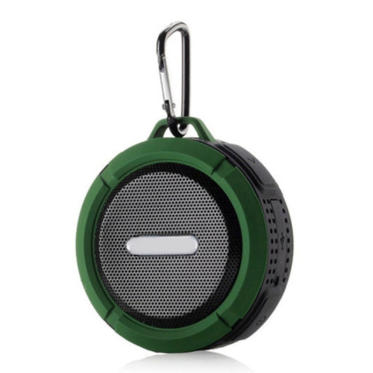 C6a Outdoor Chuck Wireless Bluetooth Car Speaker Suction Cup Speaker, Support TF Card(Green) - Waterproof Speaker by buy2fix | Online Shopping UK | buy2fix