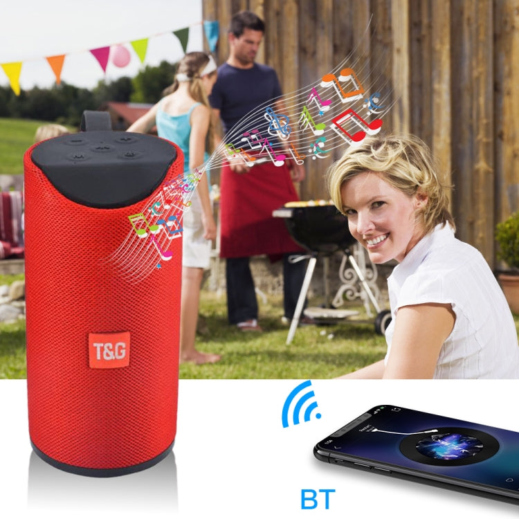 T&G TG113 Portable Bluetooth Speakers Waterproof Stereo Outdoor Loudspeaker MP3 Bass Sound Box with FM Radio(Black) - Desktop Speaker by T&G | Online Shopping UK | buy2fix