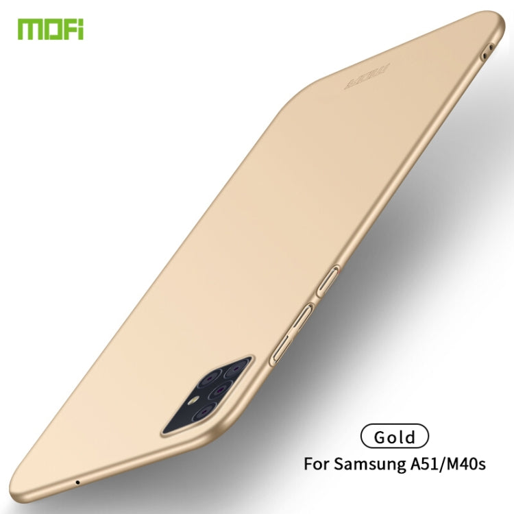 For Galaxy A51 MOFI Frosted PC Ultra-thin Hard Case(Gold) - Galaxy Phone Cases by MOFI | Online Shopping UK | buy2fix