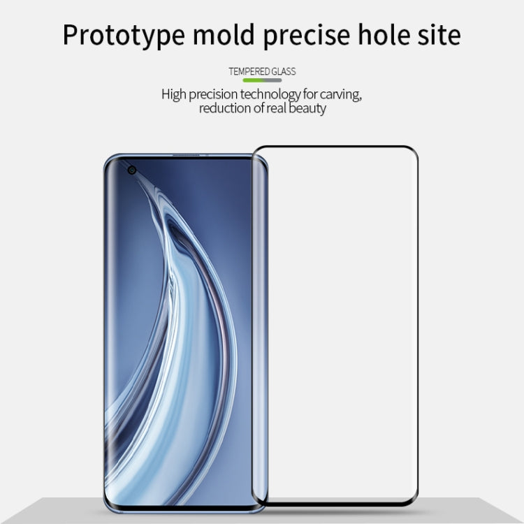 For Xiaomi Mi 10 Pro PINWUYO 9H 3D Hot Bending Tempered Glass Film(Black) -  by PINWUYO | Online Shopping UK | buy2fix