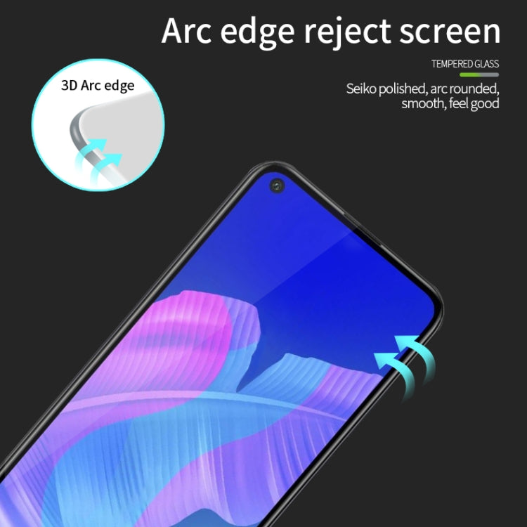 For Huawei P40 Lite E MOFI 9H 3D Explosion-proof Curved Screen Tempered Glass Film(Black) - Huawei Tempered Glass by MOFI | Online Shopping UK | buy2fix