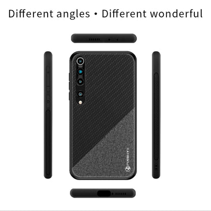 For Xiaomi 10 / 10pro PINWUYO Rong Series  Shockproof PC + TPU+ Chemical Fiber Cloth Protective Cover(Black) - Xiaomi Cases by PINWUYO | Online Shopping UK | buy2fix