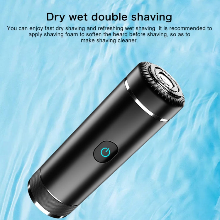 S1080 Mini Metal Turbo Electric Shaver Razor (Black) - Electric Shavers by buy2fix | Online Shopping UK | buy2fix