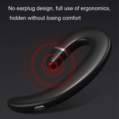 ET Bluetooth Earphone Wireless Headset Handsfree Ear Hook Waterproof Noise Cancelling Earphone with Mic for Android IPhone(black) - Bluetooth Earphone by buy2fix | Online Shopping UK | buy2fix