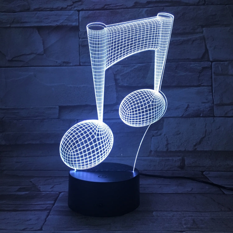 Music Note 3D Visual Light Touch Colorful Changing Decorative Table Lamp LED Night Light - Novelty Lighting by buy2fix | Online Shopping UK | buy2fix