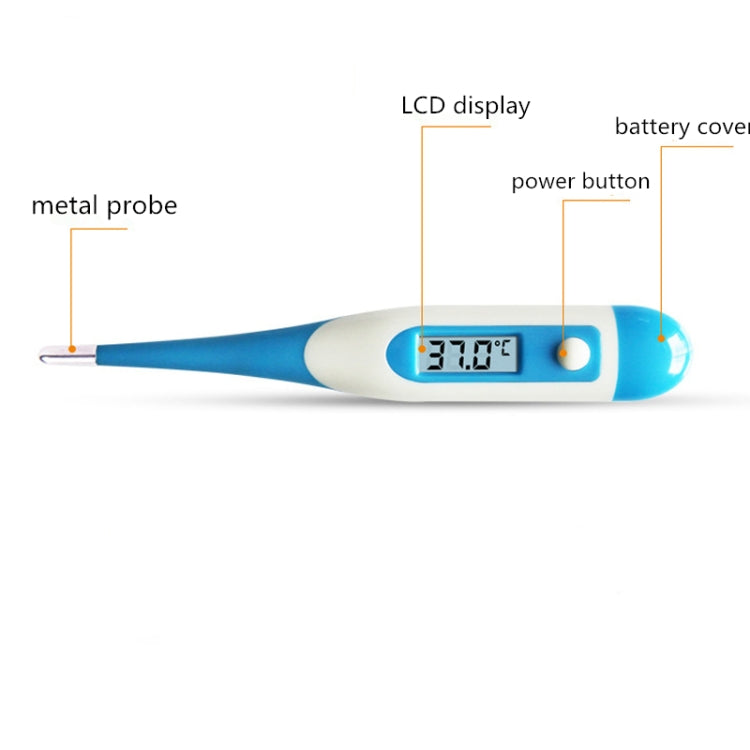 2 PCS LCD Electronic Digital Baby Thermometer Waterproof Soft Tip Medicine Home Thermometer, Random Color Delivery - Digital Thermometer by buy2fix | Online Shopping UK | buy2fix