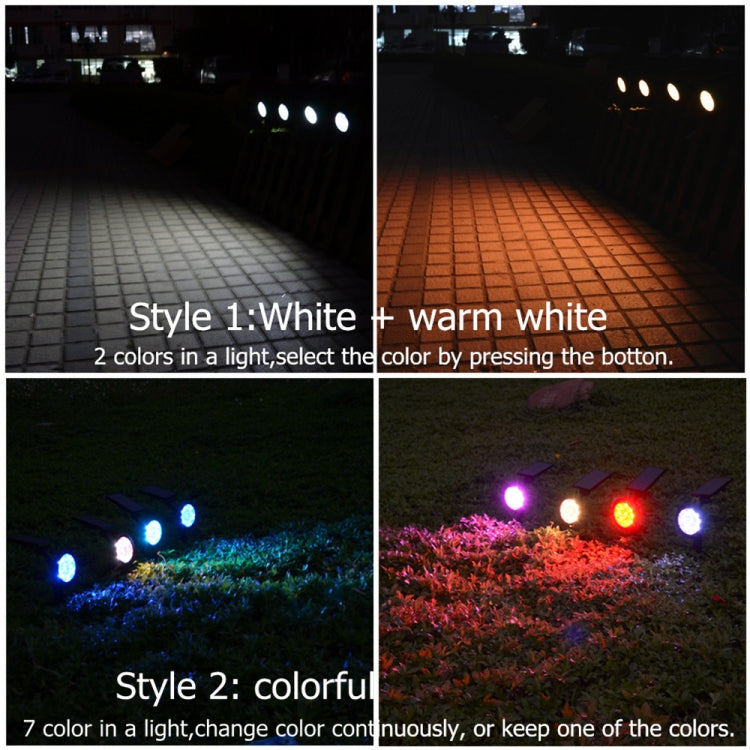 9 LEDs Solar Power Garden Lights LED Outdoor Garden Adjustable IP65 Waterproof Light(Colorful Changing) - Solar Lights by buy2fix | Online Shopping UK | buy2fix