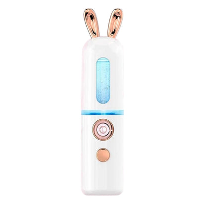 Facial Steamer Nano Spray Water Replenishing Instrument Portable Cold Spray Machine Charging Beauty Instrument Automatic Alcohol Sprayer, Style:Cute Rabbit(White) - Beauty Instrument by buy2fix | Online Shopping UK | buy2fix