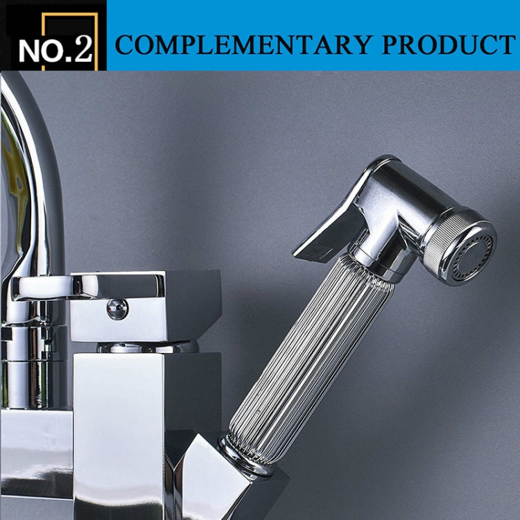 Kitchen Faucet Mixer Tap Single Handle Two Swivel Spouts Hot Cold Water Tap Pull Out Flushing Spray Tap - Faucets & Accessories by buy2fix | Online Shopping UK | buy2fix